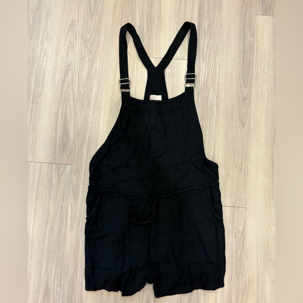 SO Black Casual Overalls Jumpsuit
